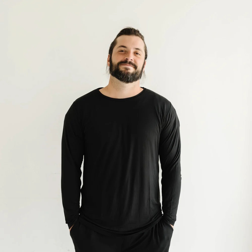 Little Sleepies Signature Men’s Black Long Sleeve Pajama Top